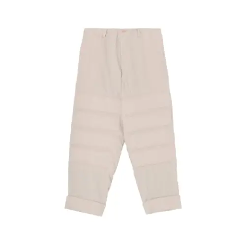 Yohji Yamamoto POUR HOMME LINEN/COTTON PLAID HORIZONTAL PADDED PANTS