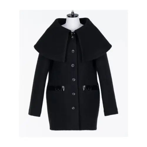 FETICO BOUCLE WOOL CAPE COAT