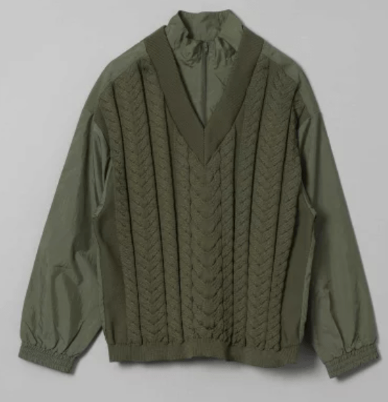 MAISON SPECIAL Cable Knit Combination Prime-Over