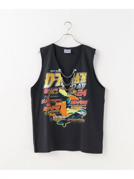 BLUEMARBLE Moto print vneck sleeveles