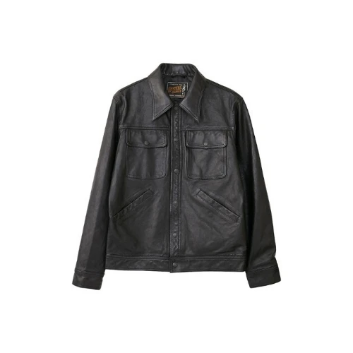 HYSTERIC GLAMOUR ram leather aviator jacket