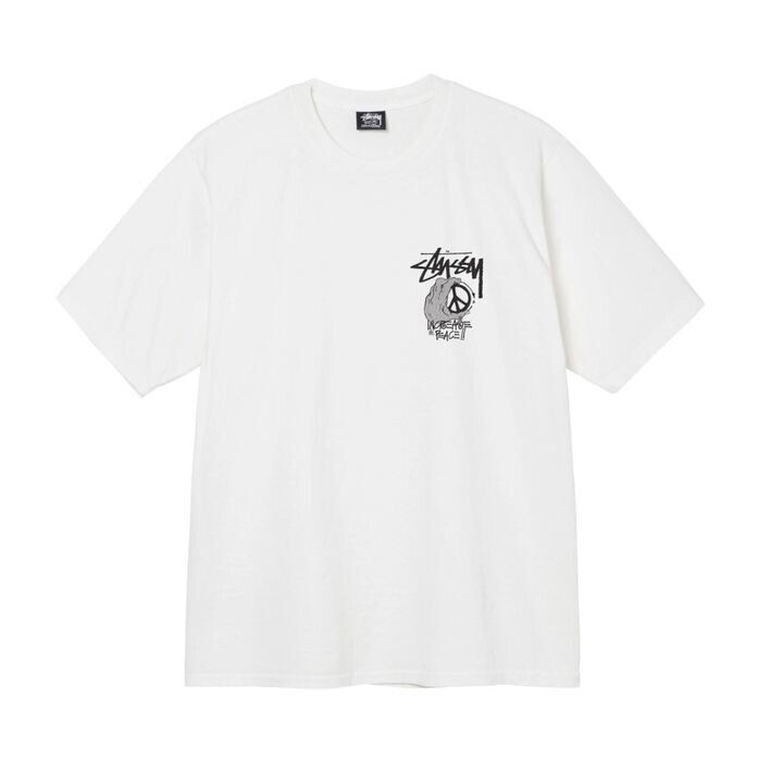 STUSSY Stussy Peace Hand Pigment dyed T-Shirt