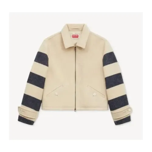 KENZO Stripes' ユニセックス ブルゾン イン ジャカード ポリアミド ウール