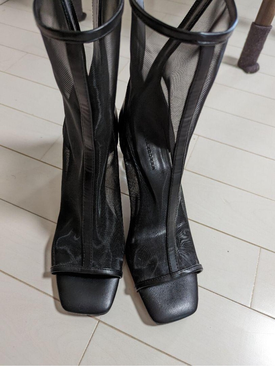 MERCURYDUO Open toe mesh boots