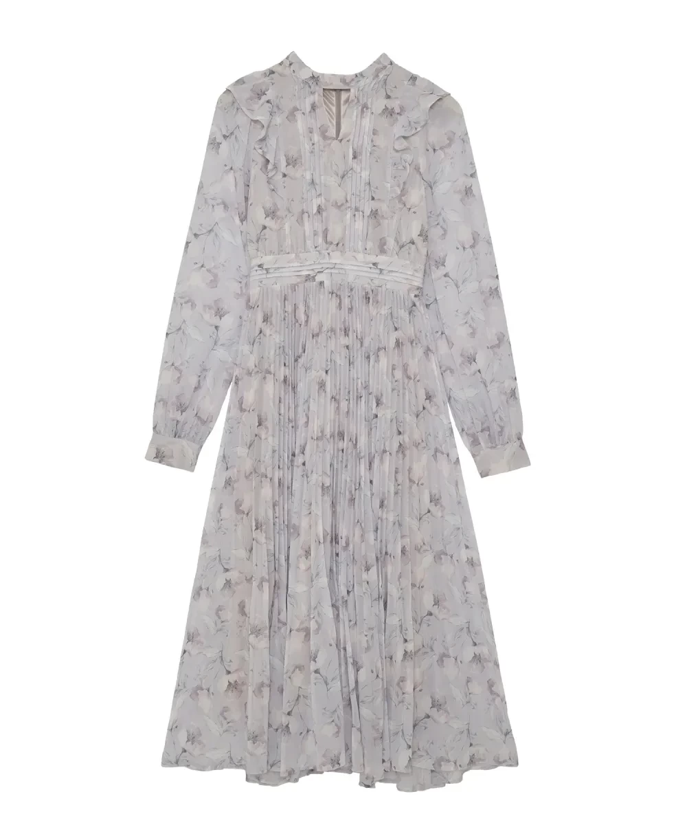 Rosé Muse sheer floral one-piece