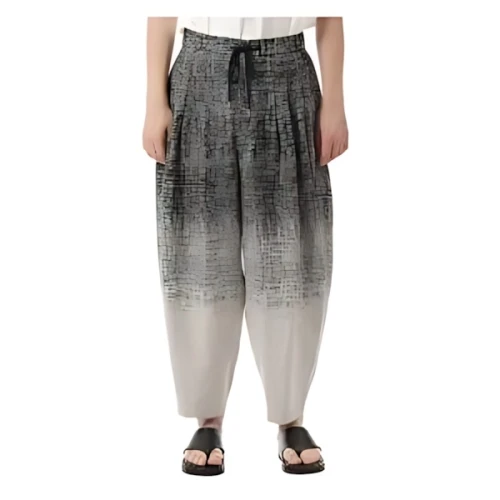 ATTACHMENT LI/C GRADATION JACQUARD TRIPLE PLEATED EASY PANTS