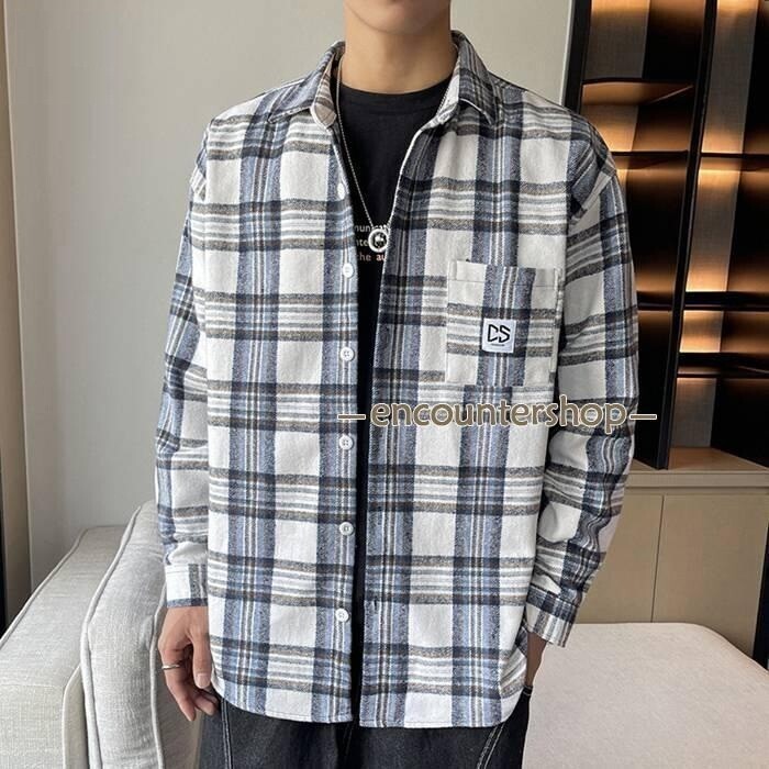 ノーブランド チェック柄シャツ