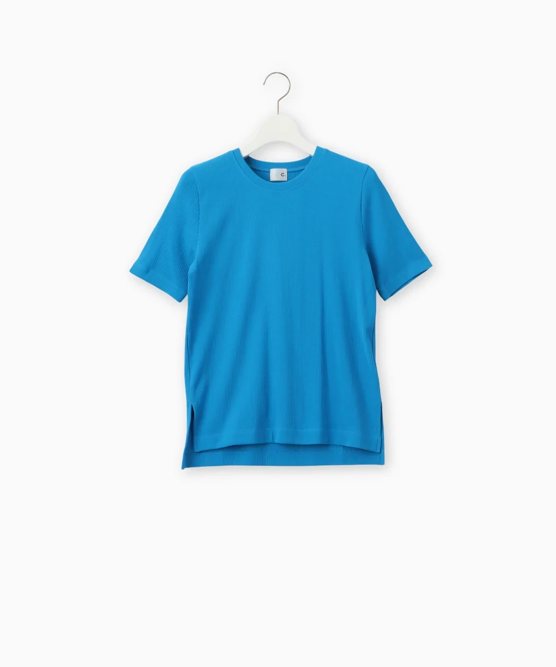 C+ クルーネックリブTシャツ