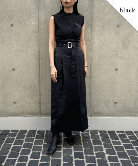 &g’aime Belted asymmetry highwaist skirt/988-62618