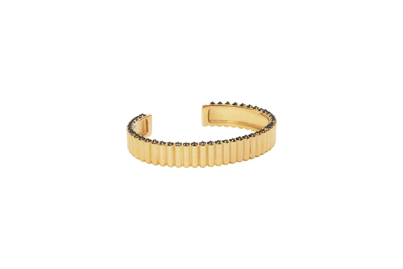 RIEFE JEWELLERY Pile Bangle_SV925_K18P × Black Dia 2.48ct