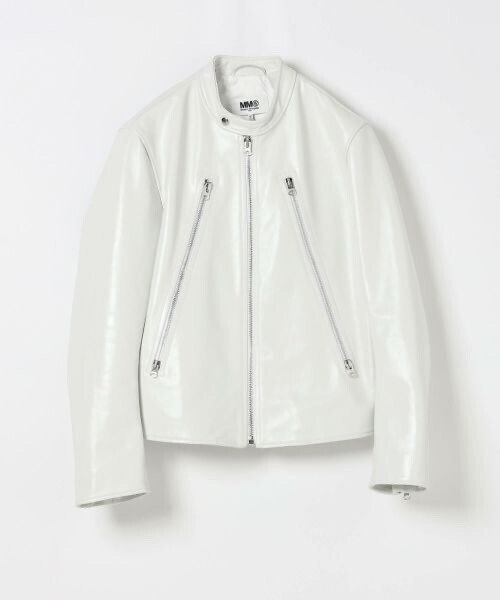 MM6 Maison Margiela シングルレザーライダースジャケット
