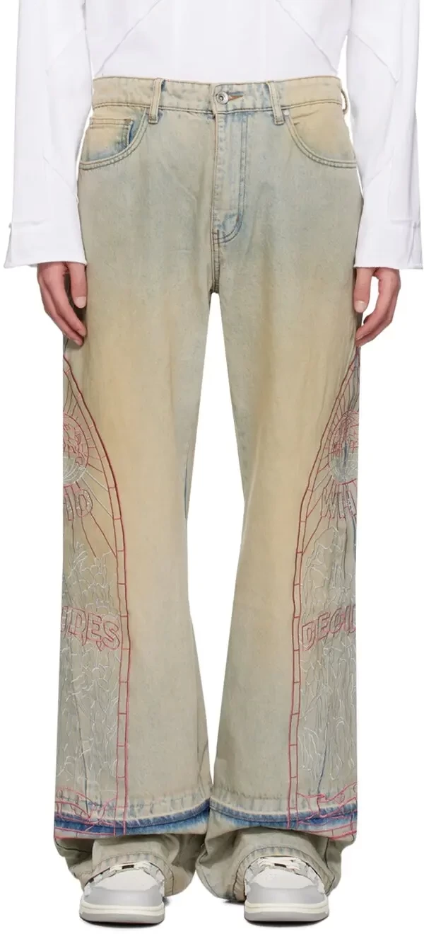 Who Decides War By Ev Bravado Blue Embroidered Jeans