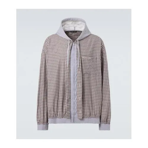Balenciaga チェック柄コットンポプリンジャケット