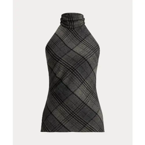 RALPH LAUREN Chilton チェック ウール トップ