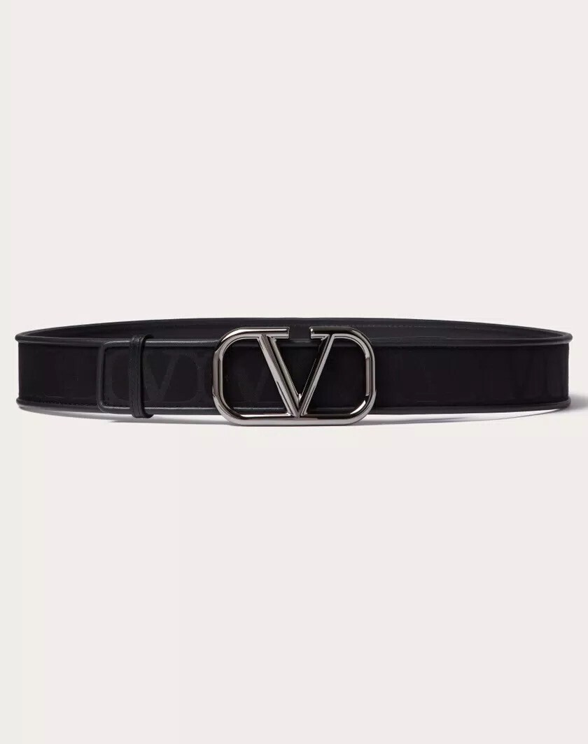 VALENTINO トワル イコノグラフ レザーディテール テクニカルファブリック ベルト