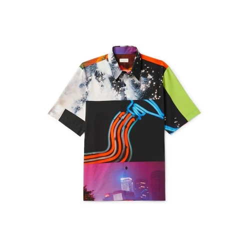 DRIES VAN NOTEN Open color graphic shirt