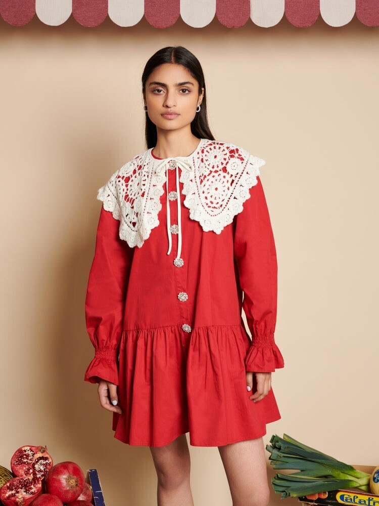 sister jane Pomegranate Collar ミニワンピース