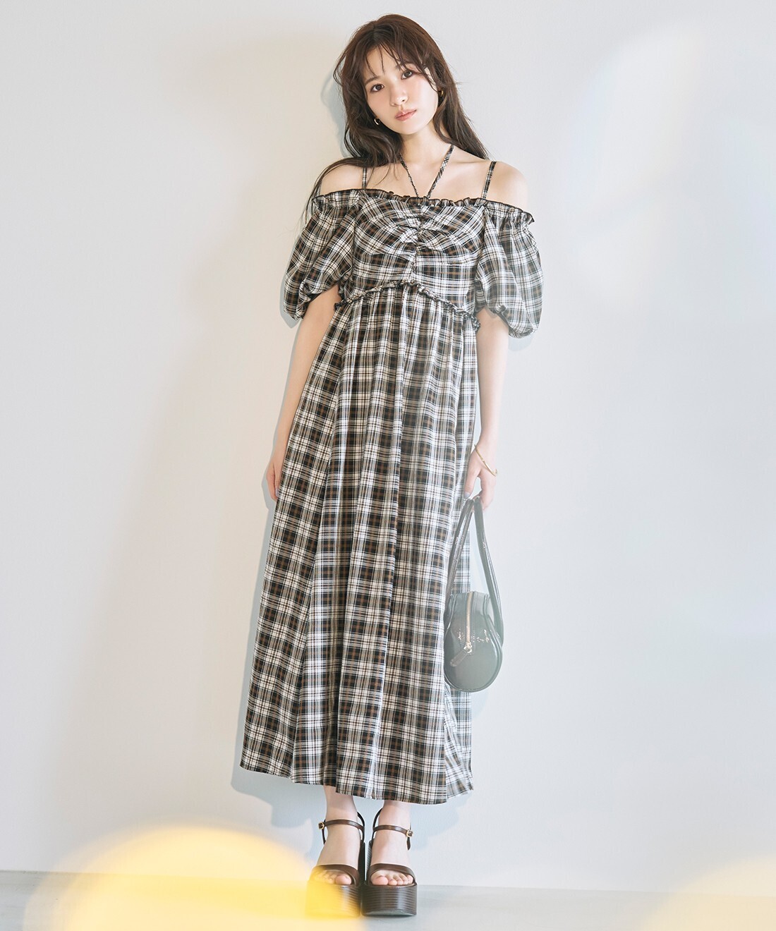LILLIAN CARAT 2WAYチェックワンピース
