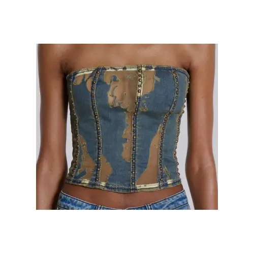 Jaded London Vega Denim Corset Top