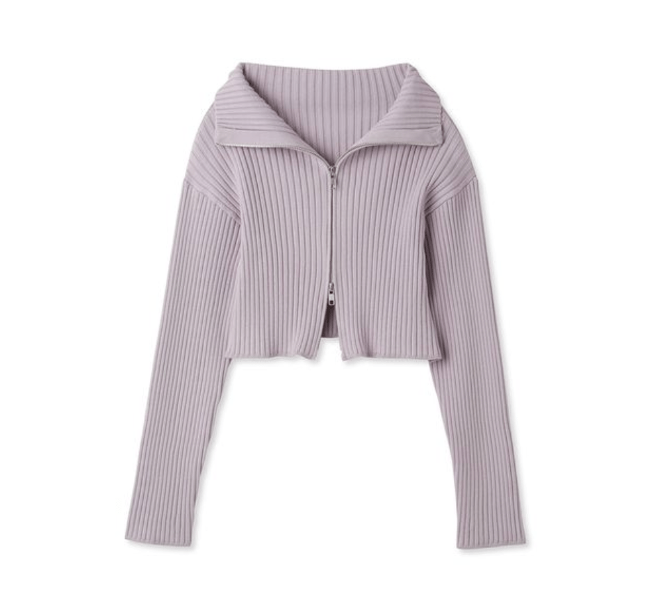 SNIDEL フロントジップニットプルオーバー