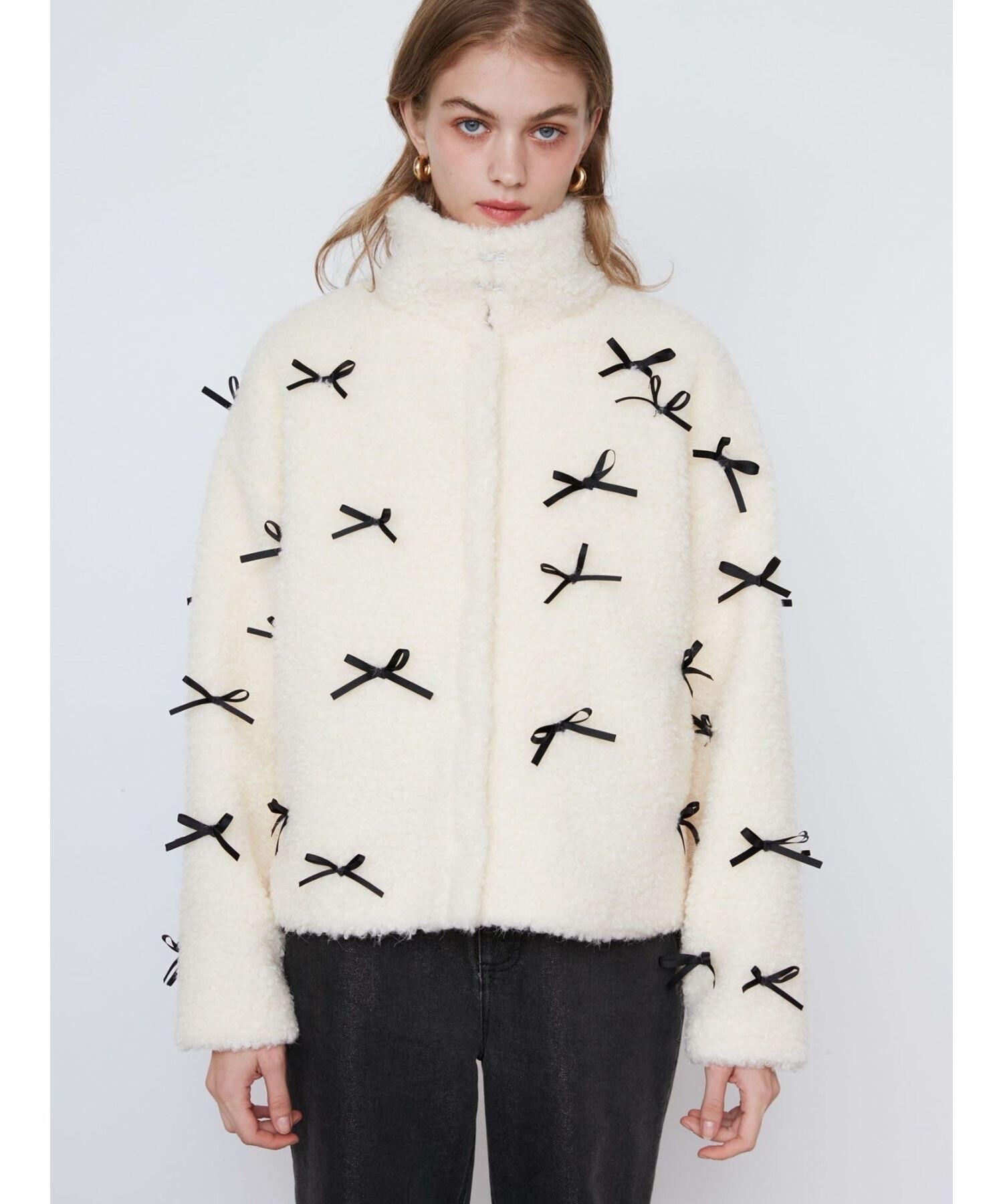 CALNAMUR MANY RIBBON LOOP FUR BLOUSON