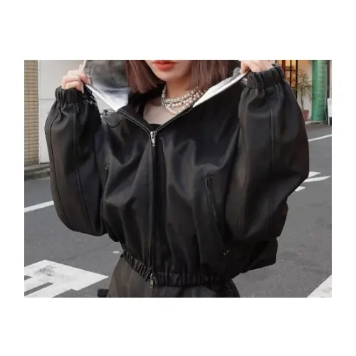 Darich スウェットフーディーレザージャケット
