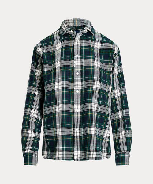 POLO RALPH LAUREN リラックスド フィット プラッド コットン シャツ