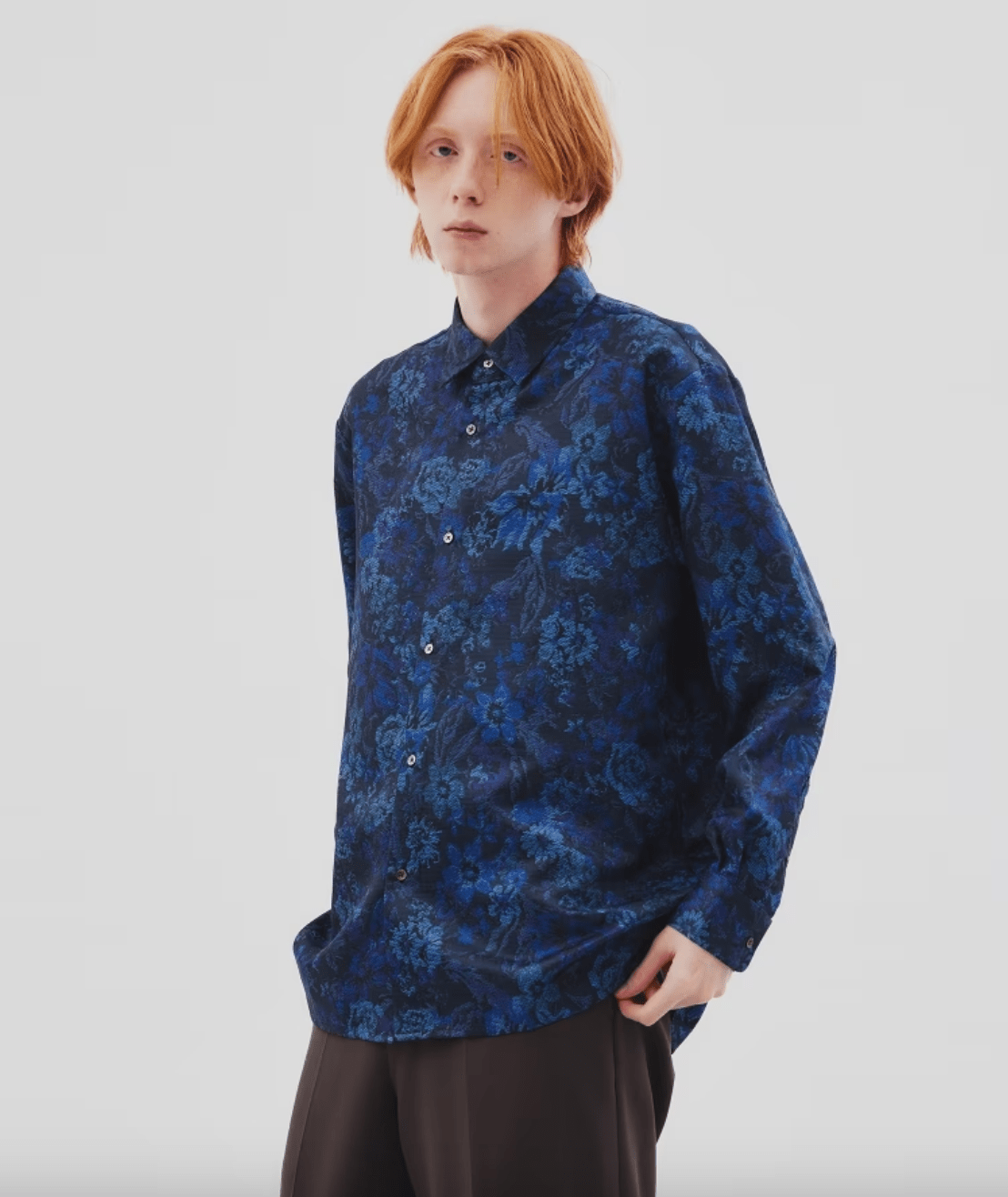 tk.TAKEO KIKUCHI ゴブラン総柄シャツ