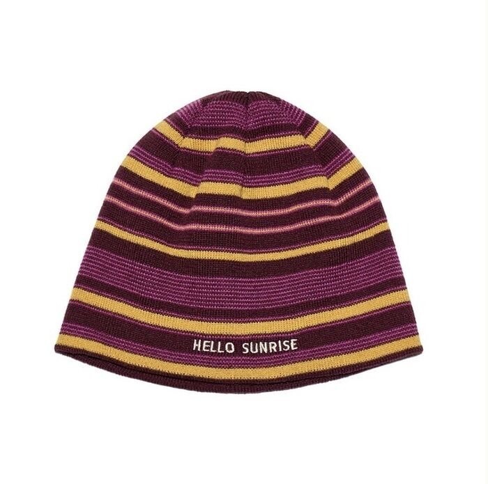 HELLO SUNRISE Multi Stripe Beanie