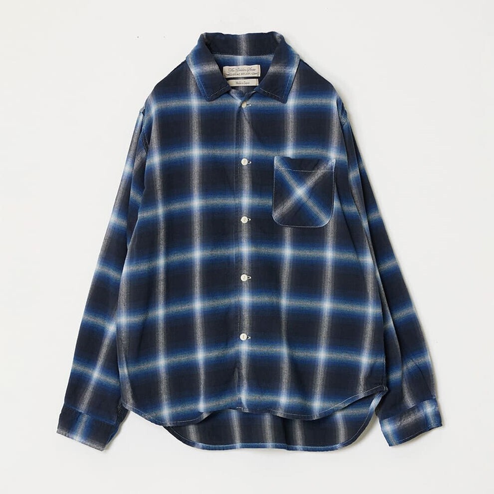 REMIRELIEF オンブレネルチェックレギュラーシャツ