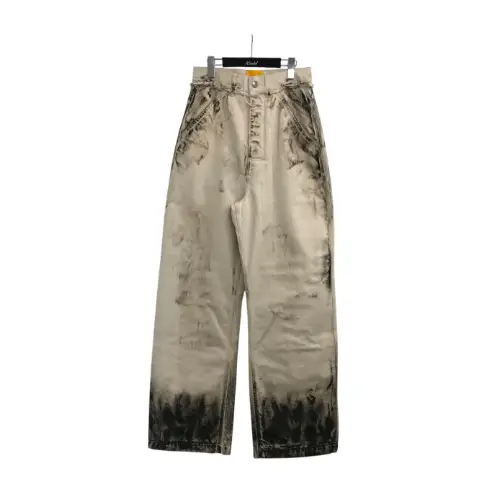 AIREI DIRT EFFECT DENIM BIG FIT PANTS