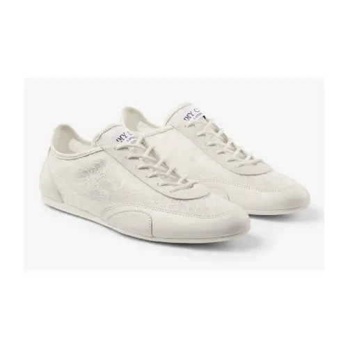 Jimmy Choo ラテ レザーミックス ジミー チュウ レース ロートップスニーカー