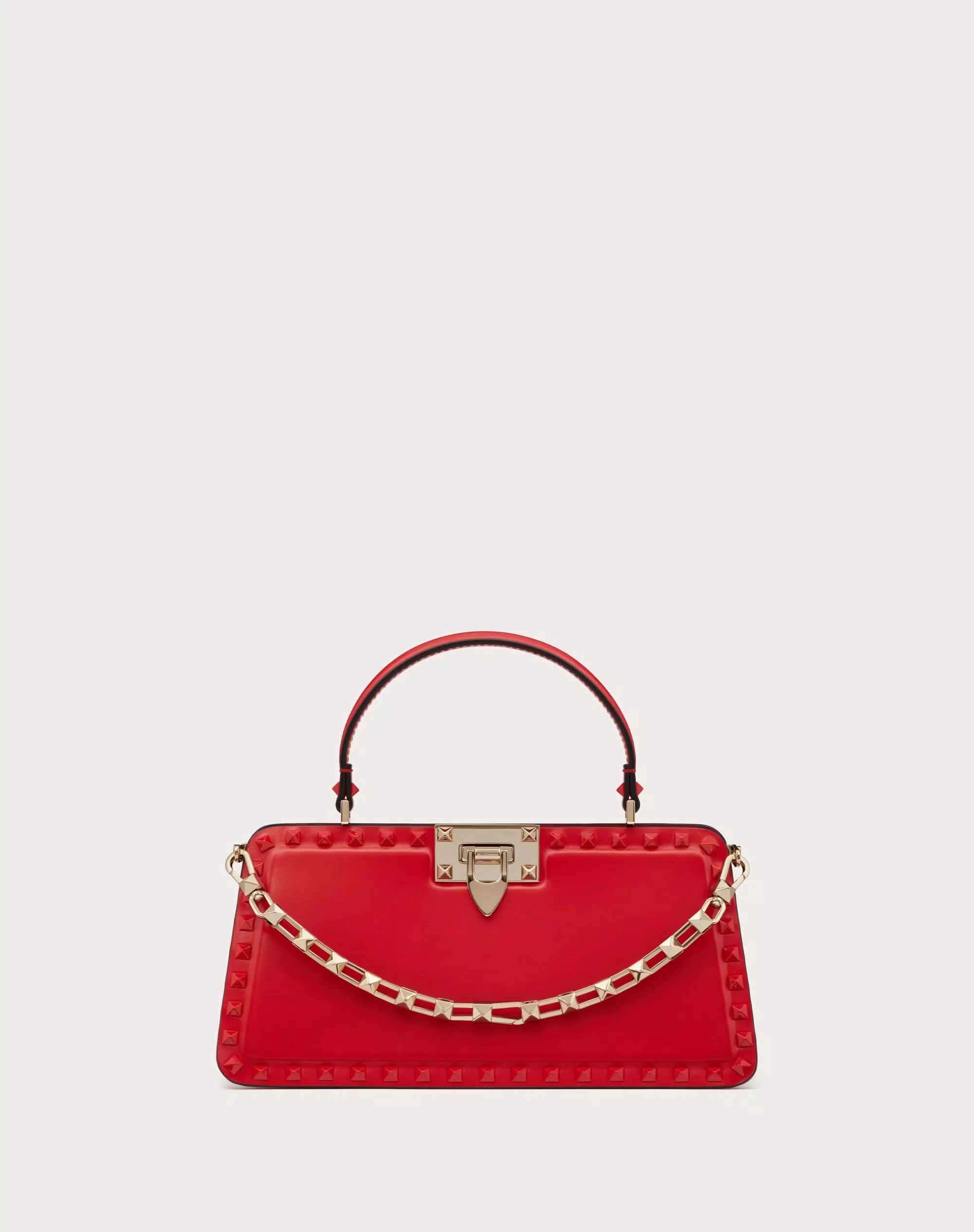 VALENTINO ロックスタッズ カーフスキン ハンドバッグ