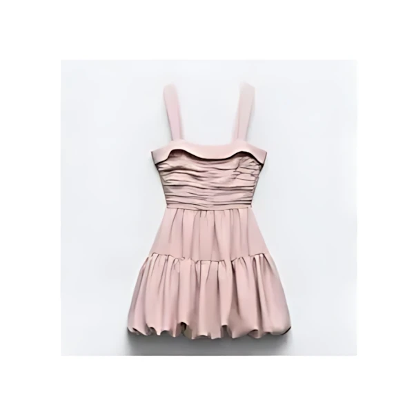 ZARA ドレープバルーン ミニワンピース