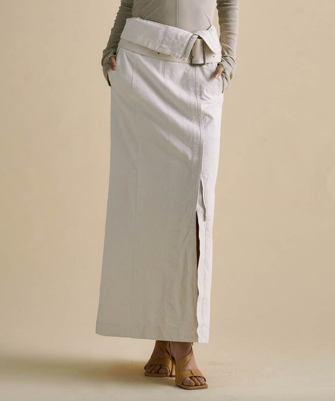 UNITED TOKYO 2way Waist Belted Denim Skirt