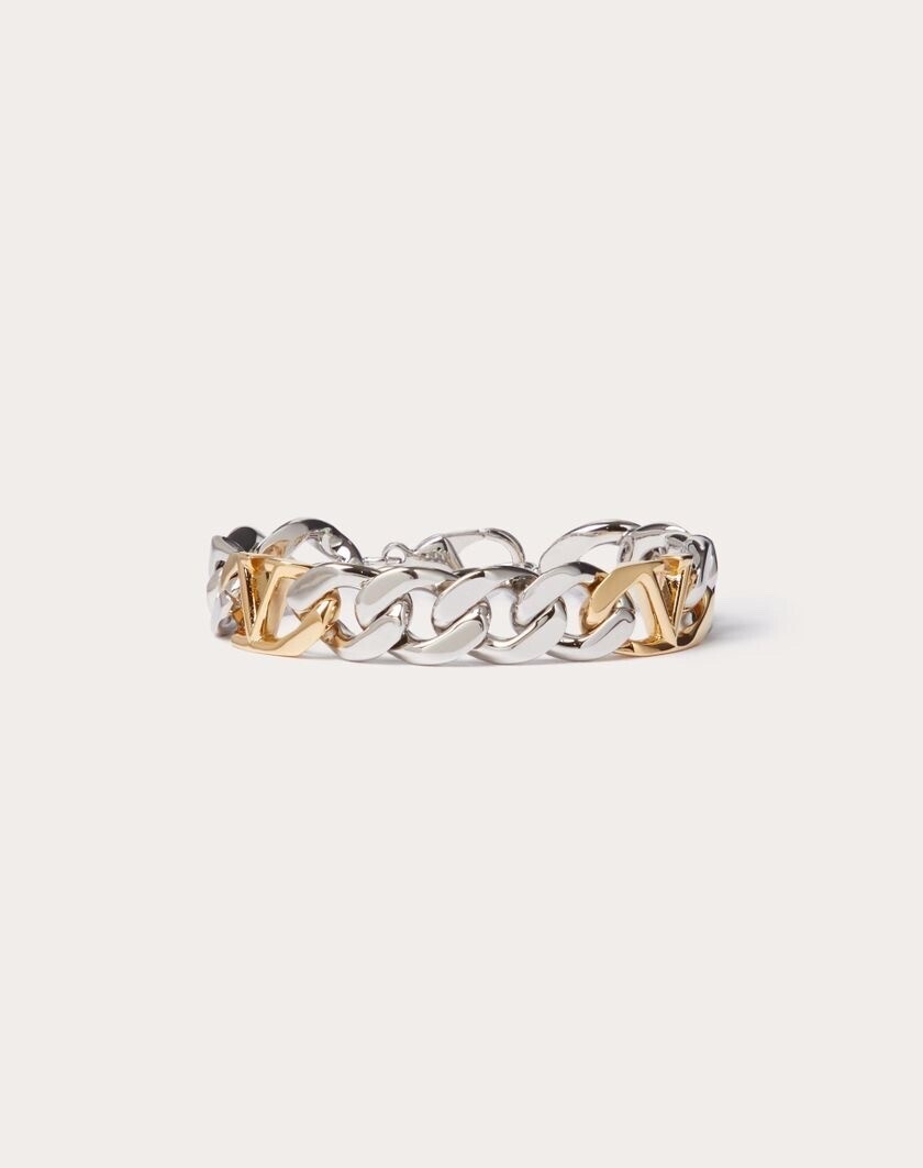 VALENTINO GARAVANI Vロゴ チェーン メタル ブレスレット