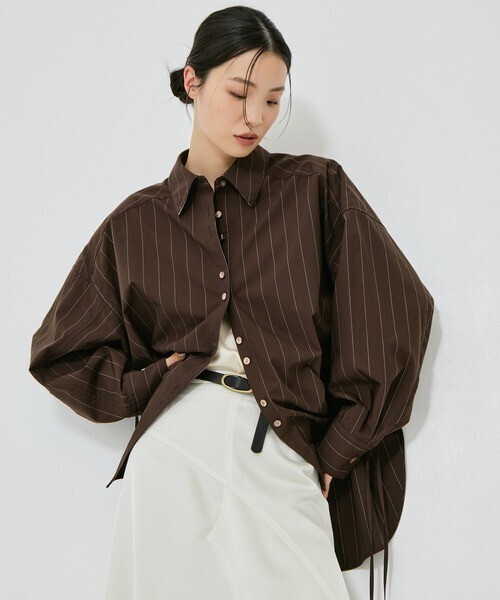 STUDIOUS Wide Stripe 2way Shirt