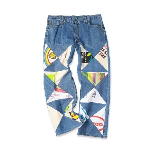 DISCOVERED eco bag patch denim pants