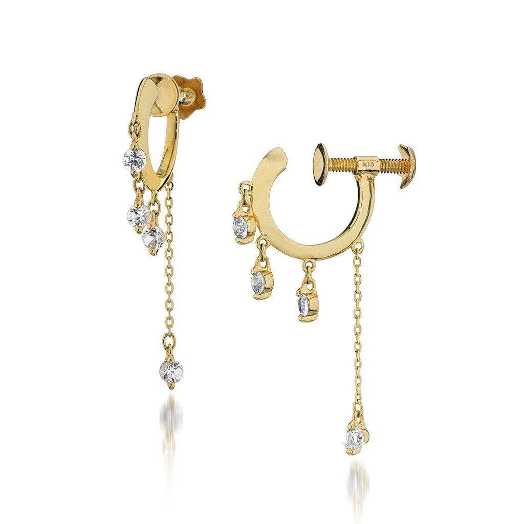 STAR JEWELRY K10 イヤリング DEW DROPS