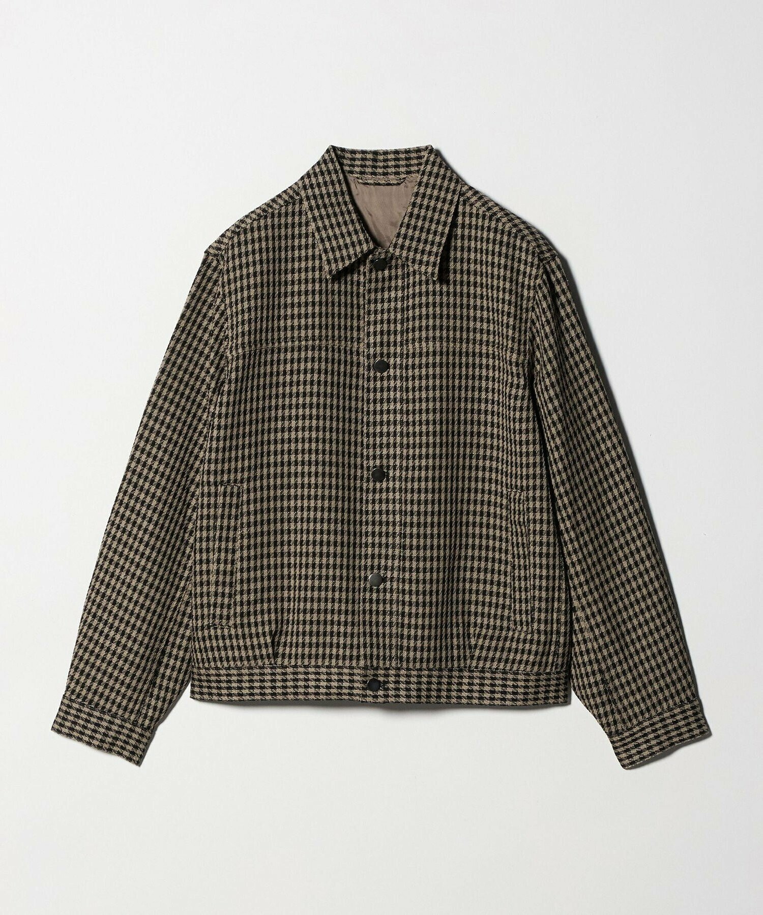 UNITED ARROWS リネン バスケットツイル モダン トラッカージャケット