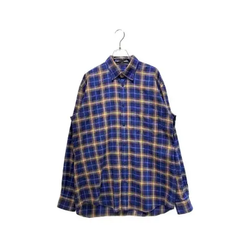 Balenciaga バックロゴオーバーサイズチェック長袖シャツ