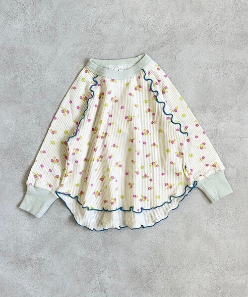 HOGAN RANCH WEAR フラワーワッフルメローカットソー