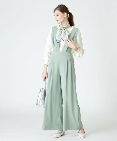 allureville ダブルクロスサロペットパンツ