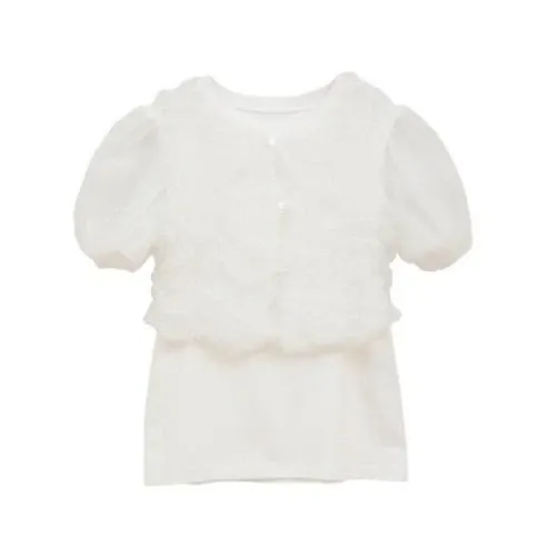 CLANE TULLE VEST LAYERED TOPS