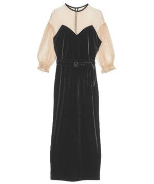 Ameri VINTAGE TULLE SLEEVE TIGHT DRESS