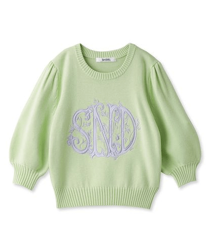 SNIDEL Sustainableエンブロイダリーニットプルオーバー
