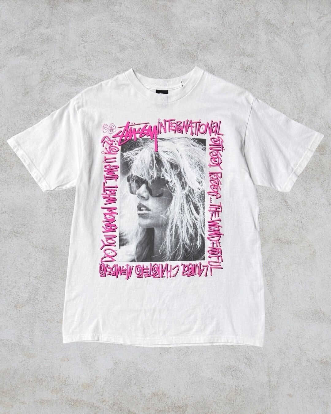 STUSSY 00’s old stussy “Laura” Design Photo Tee “ローラ”