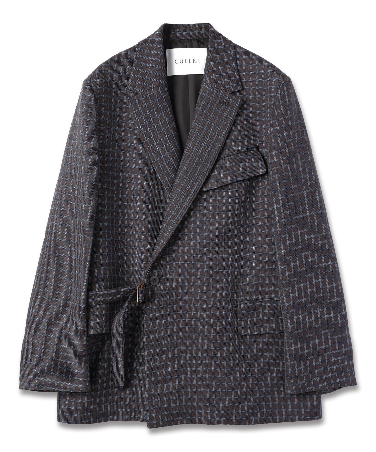 CULLNI Check Tailored Tie Locken Jacket