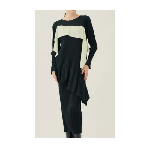 kotohayokozawa wave long sleeve dress