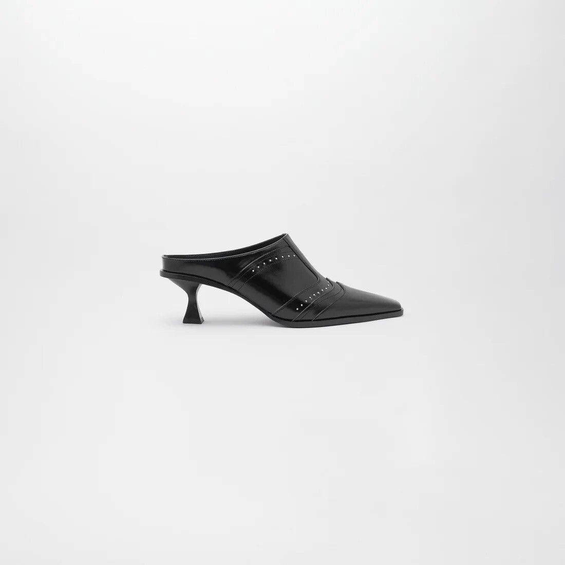 ALM. SOPHIA LEATHER MULES （Black）